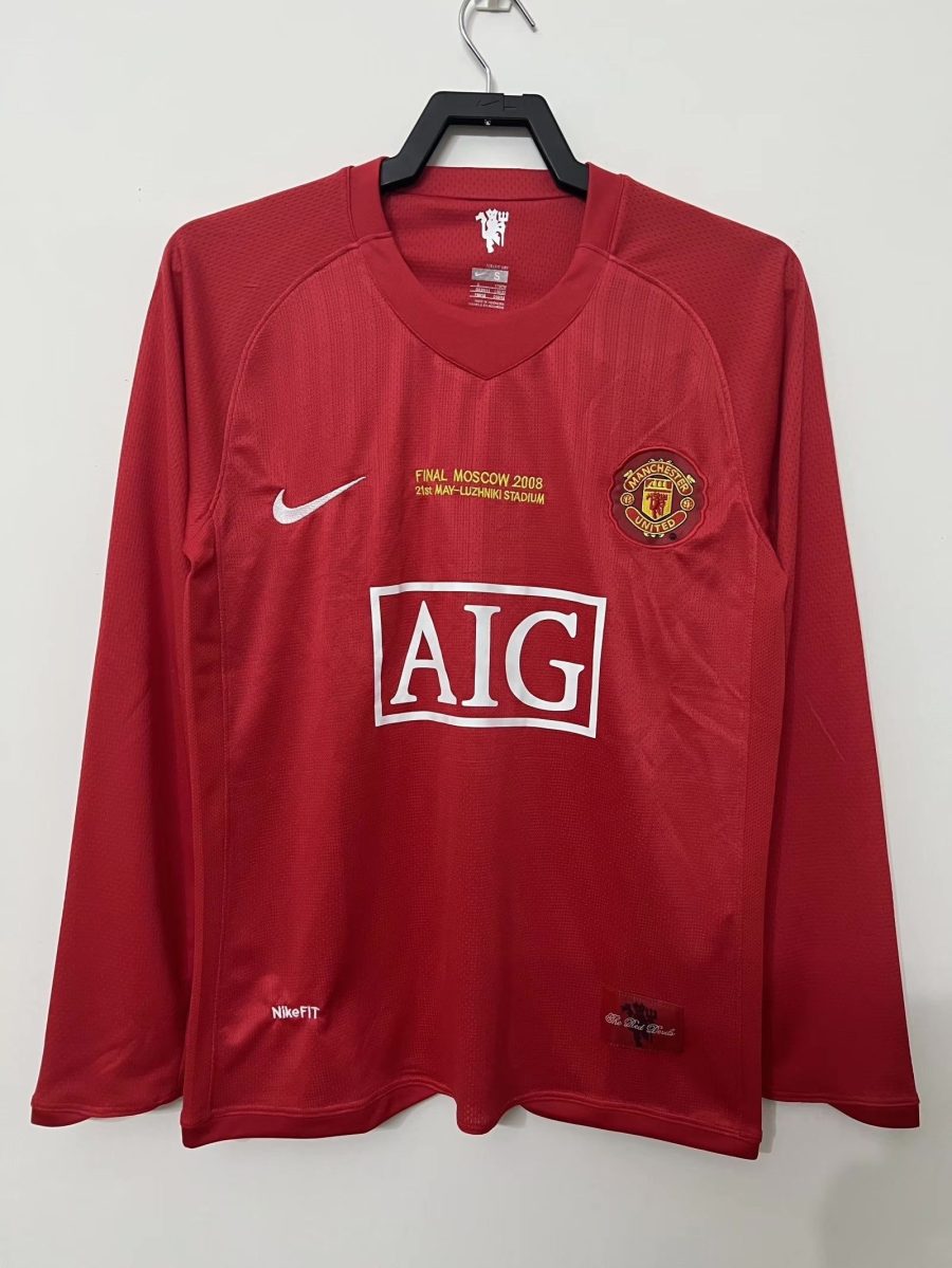 MANCHESTER UNITED LANGÆRMET HJEMMEBANETRØJE 20072008