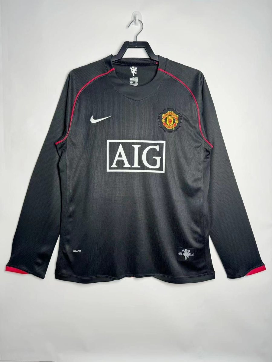 maillot-manchester-united-manches-longues-exterieur-20072008 FODBOLDTRØJE MANCHESTER UNITED LANGE ÆRMER UDEBANETRØJE 20072008