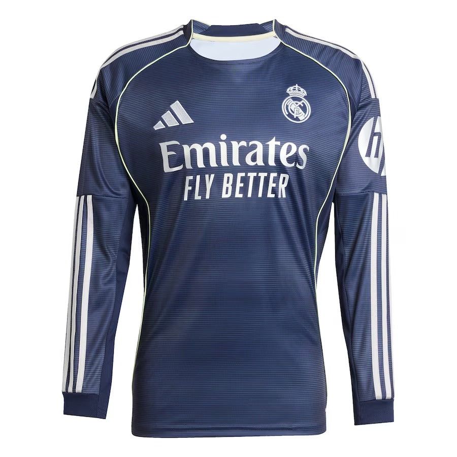 maillot-real-madrid-exterieur-manches-longues-20252026 FODBOLDTRØJE REAL MADRID UDEBANETRØJE LANGE ÆRMER 20252026