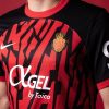 RCD Mallorca hjemmebanetrøje rød og sort spansk fodboldtrøje