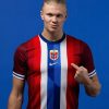 tenue-officielle-norvege-home-2024-jersey-rouge-pour-supporter-des-vikings officiel Norge hjemmebanetrøje 2024 rød trøje til vikingefans