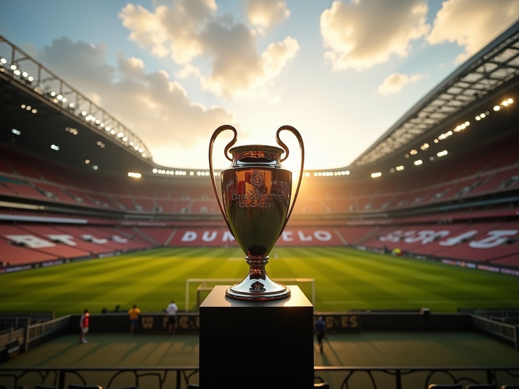 Champions League-trofæet i Parc des Princes