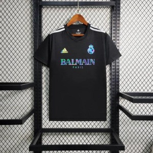 Fodboldtrøje Real Madrid 2023-2024 Sort Balmain