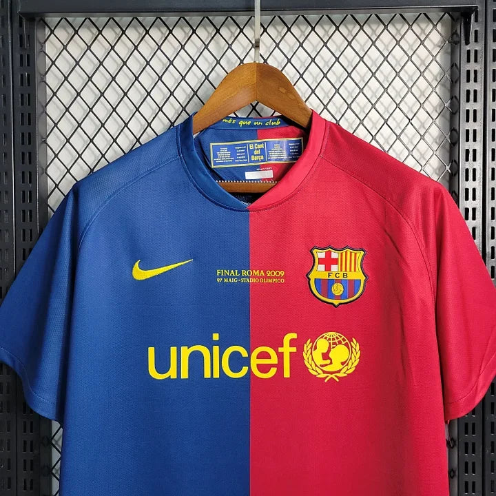 Fodboldtrøje FC Barcelona Hjemmebanetrøje 2008-09 Retro