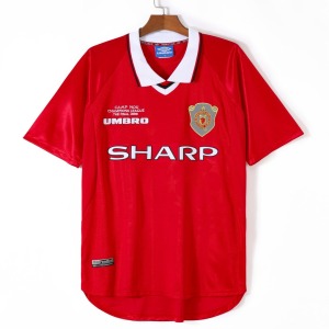 Fodboldtrøje Manchester United Hjemmebanetrøje Retro 1999-2000