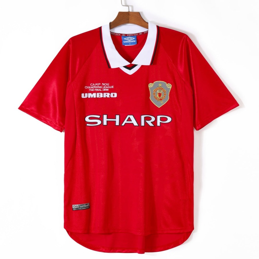 Fodboldtrøje Manchester United Hjemmebanetrøje Retro 1999-2000