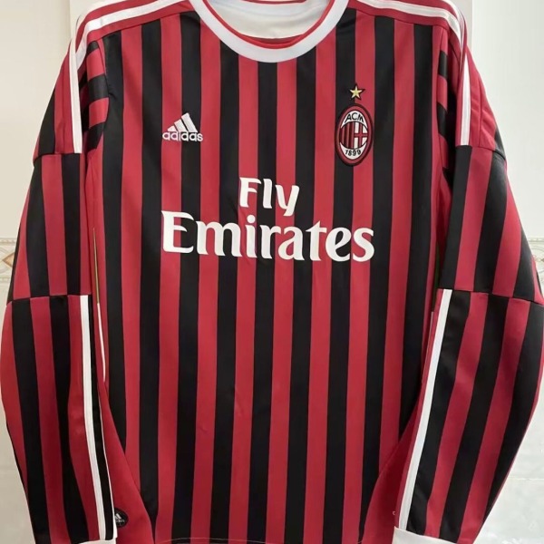Fodboldtrøje AC Milan Hjemmebanetrøje Langærmer 2011/12