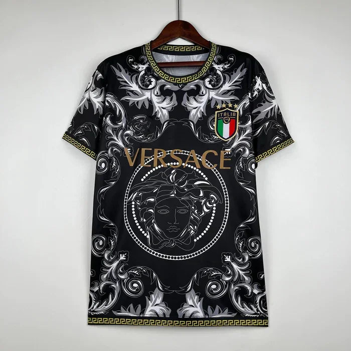 Fodboldtrøje Italien 2023-2024 Versace Sort
