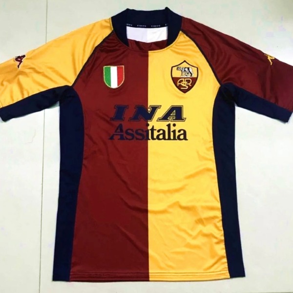 Fodboldtrøje AS Roma Hjemmebanetrøje 2001/02