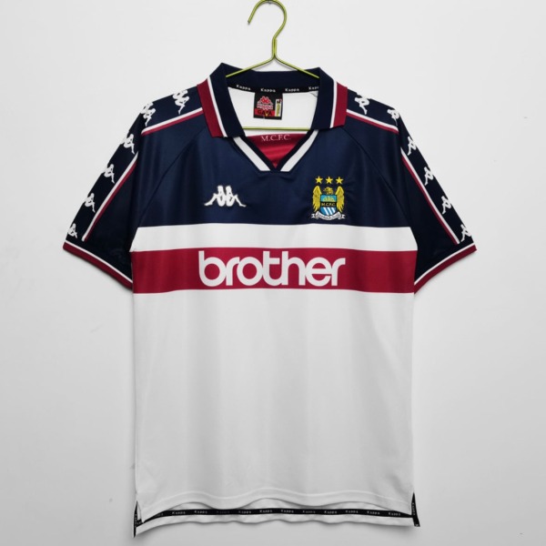 Fodboldtrøje Manchester City Udebanetrøje 1997/98