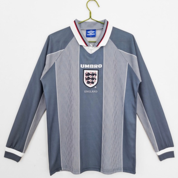 Fodboldtrøje England 1996 Udebanetrøje Lange Ærmer