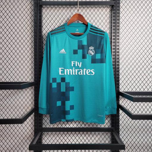Fodboldtrøje Real Madrid 2017-2018 Langærmet Retro