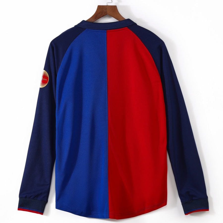 Fodboldtrøje Barcelona Hjemmebanetrøje 1999-2000 Retro Lange Ærmer