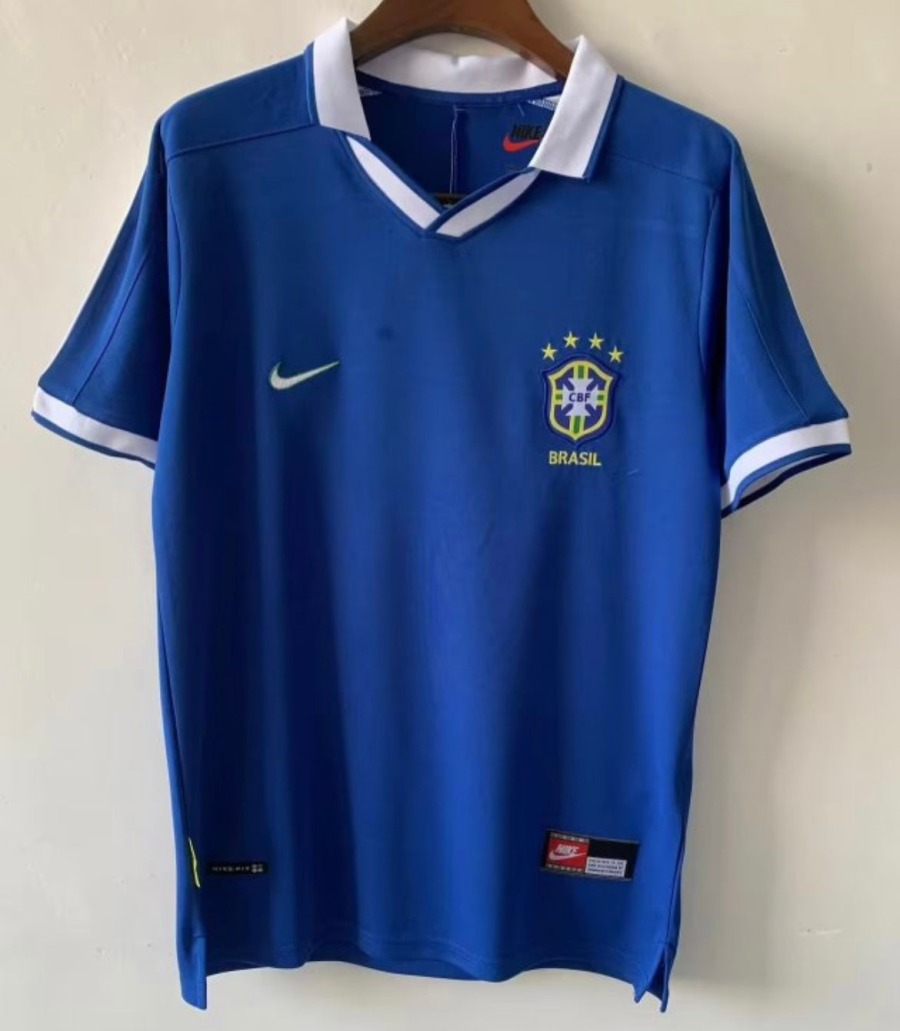 Fodboldtrøje Brasilien Udebanetrøje 1998