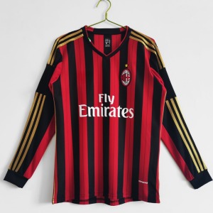 4e5b2417a582f47e7001601cbfc3ea0a.jpg Fodboldtrøje AC Milan Hjemmebanetrøje 2013-2014 Lange Ærmer Retro