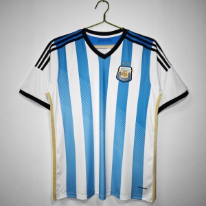 Fodboldtrøje Argentina Hjemmebanetrøje 2014 Retro