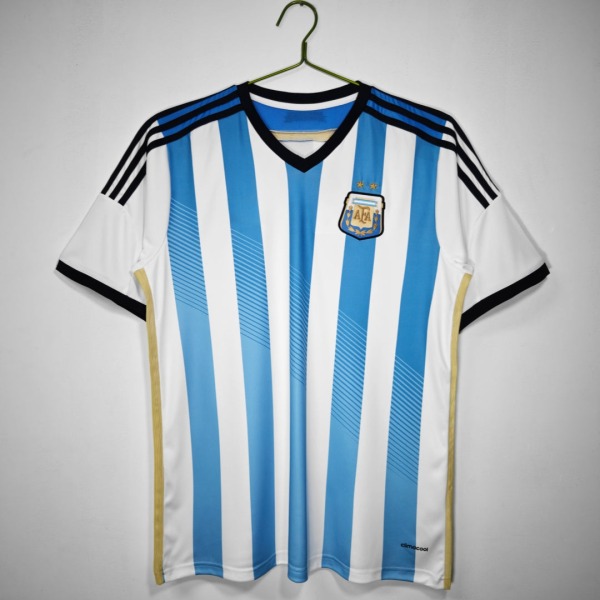 Fodboldtrøje Argentina Hjemmebanetrøje 2014 Retro