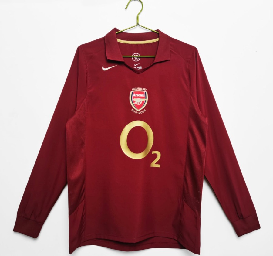 Fodboldtrøje Arsenal 2005/06 Hjemmebanetrøje Lange Ærmer