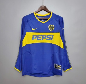 Fodboldtrøje Boca Juniors Hjemmebanetrøje 2003/04 Lange Ærmer