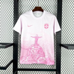 Fodboldtrøje Brasilien Concept Rosa & Hvid 2025-26