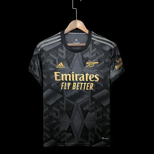 Fodboldtrøje Arsenal Sæson 2022-2023 Udebanetrøje Sort