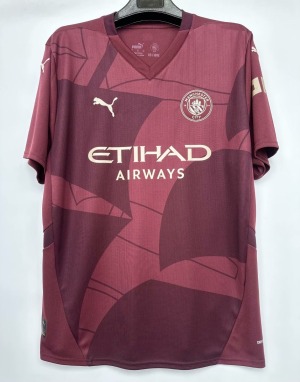 Fodboldtrøje Manchester City 24/25 Rød