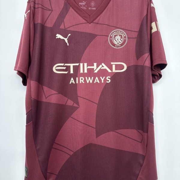 Fodboldtrøje Manchester City 24/25 Rød