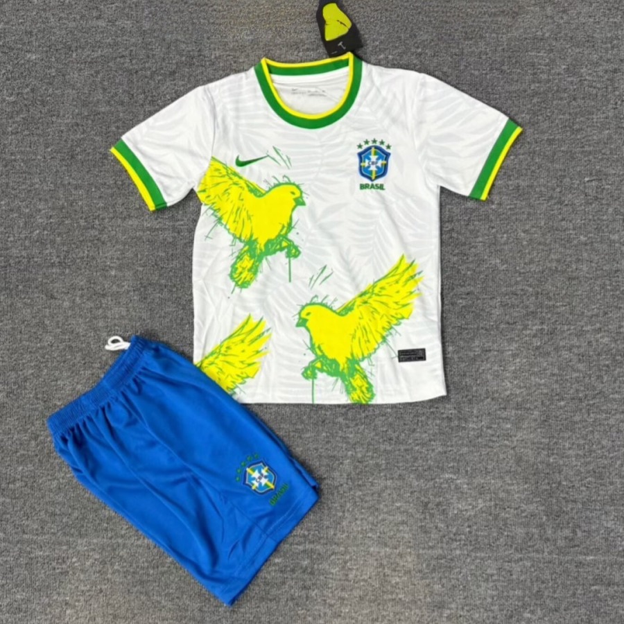 Fodboldtrøje Brasilien 25/26 Børn Special Bird White