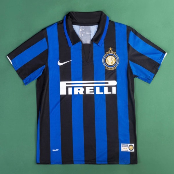 Fodboldtrøje Inter Milan 2007/08 Hjemmebane