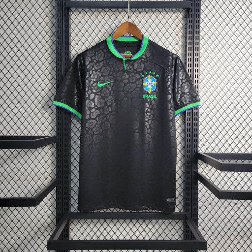 Fodboldtrøje Brasilien 22/23 Leopard Sort
