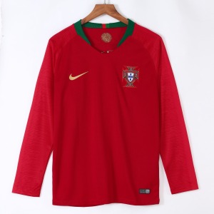 Portugal Hjemmebanetrøje Lange Ærmer 2018 Retro