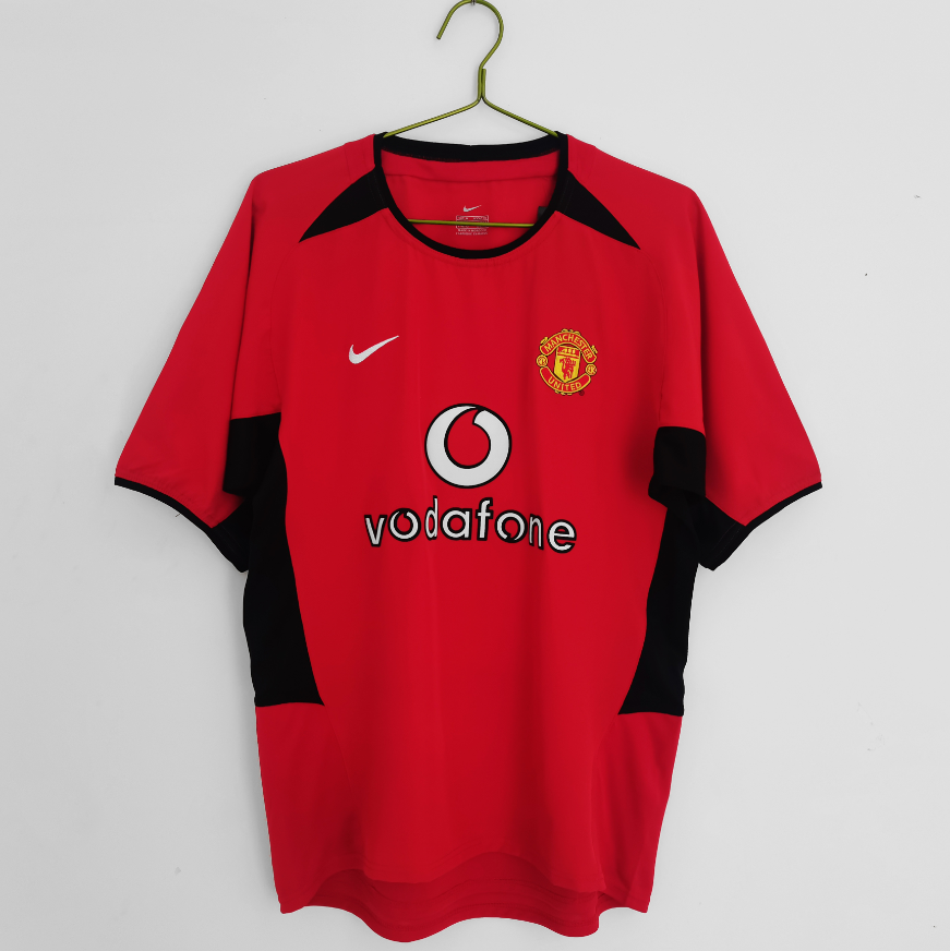 Fodboldtrøje Manchester United Hjemmebanetrøje Retro 2002-2004