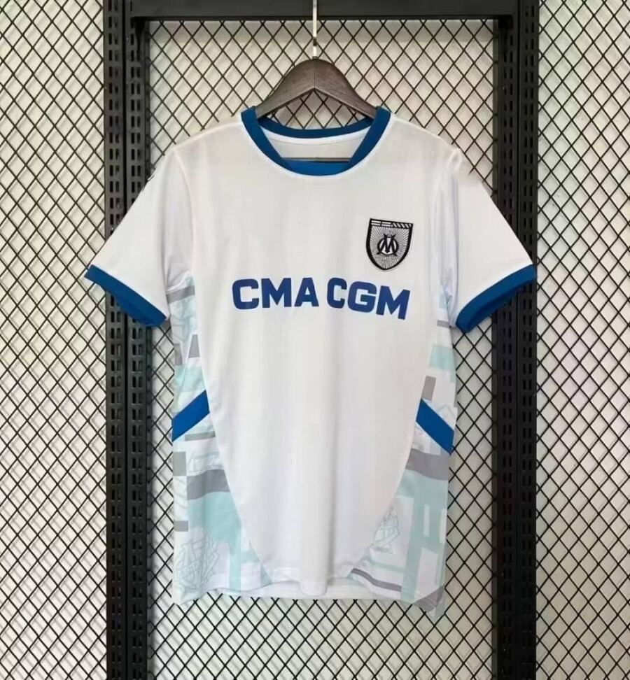 OM 24/25 Hvid - Olympique Marseille Fodboldtrøje