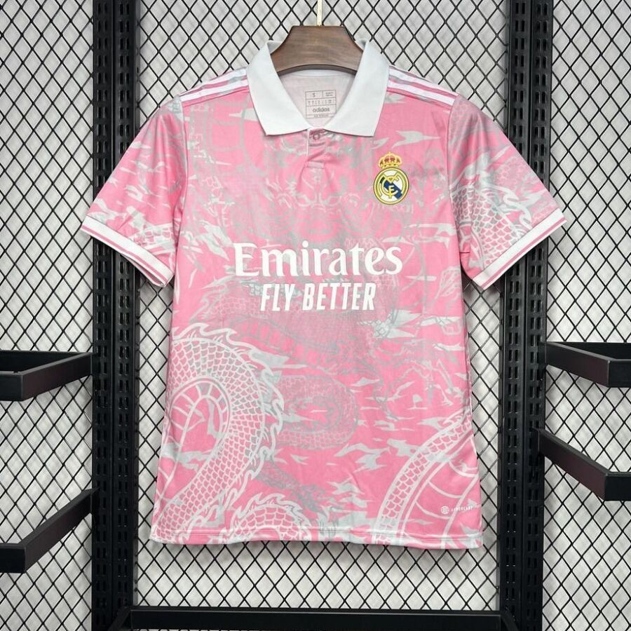 Real Madrid Fodboldtrøje 25/26 Polo Rosa Premium