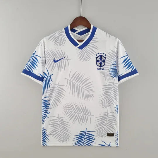 Fodboldtrøje Brasilien 2022 Specialudgave Hvid Blå