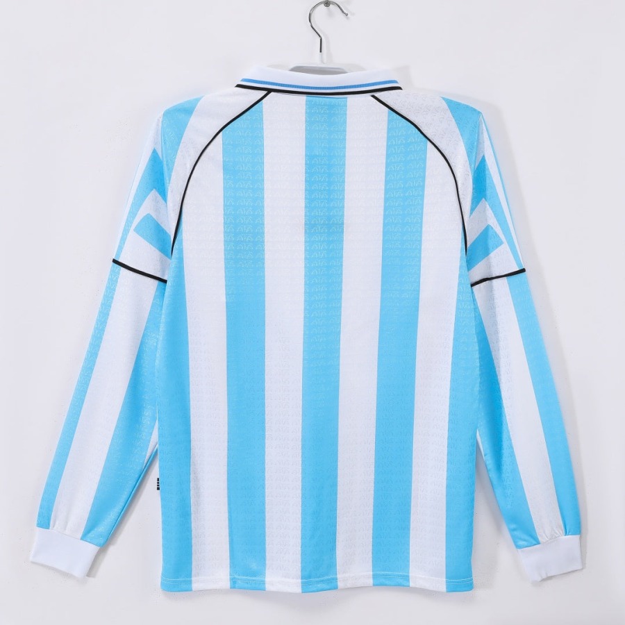 9b4c86a294e01f8207dae83f73548f5a.jpg Fodboldtrøje Argentina Hjemmebanetrøje 1998 Retro Langærmer