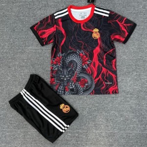 9c13107fcd0f0232de75aa2b10aed518.jpg Fodboldtrøje Real Madrid 25/26 Børn Rød Special