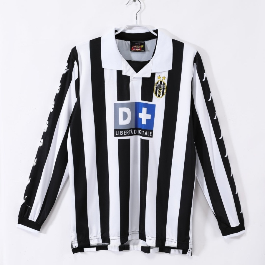 9ca2d46bb14e0cbfc2382c388f229666.jpg Fodboldtrøje Juventus Hjemmebanetrøje 1999-2000 Retro Lange Ærmer