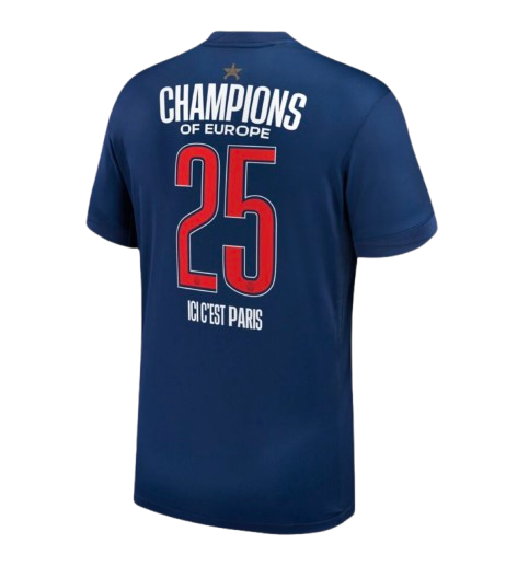 PSG 24/25 Champions Trøje med Tryk