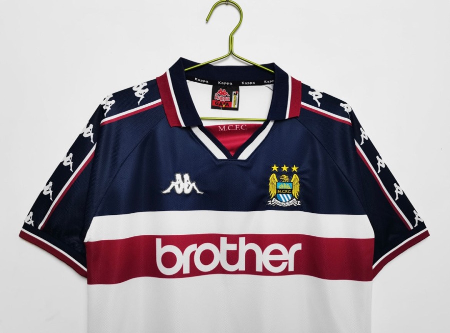 Fodboldtrøje Manchester City Udebanetrøje 1997/98