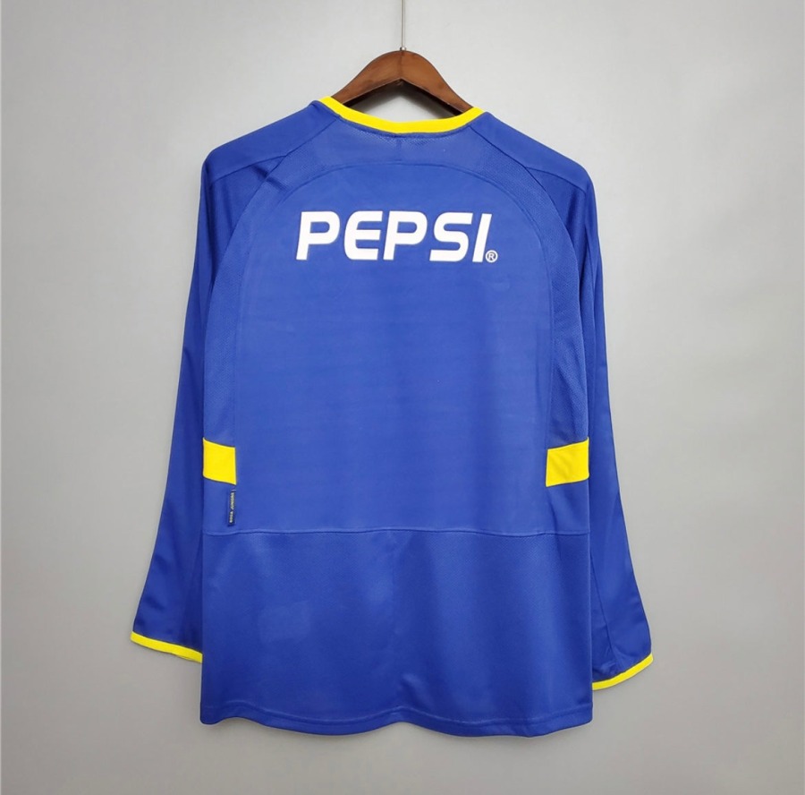 Fodboldtrøje Boca Juniors Hjemmebanetrøje 2003/04 Lange Ærmer