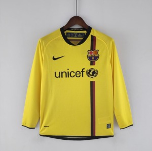 FC Barcelona 2008/09 Udebanetrøje med Lange Ærmer