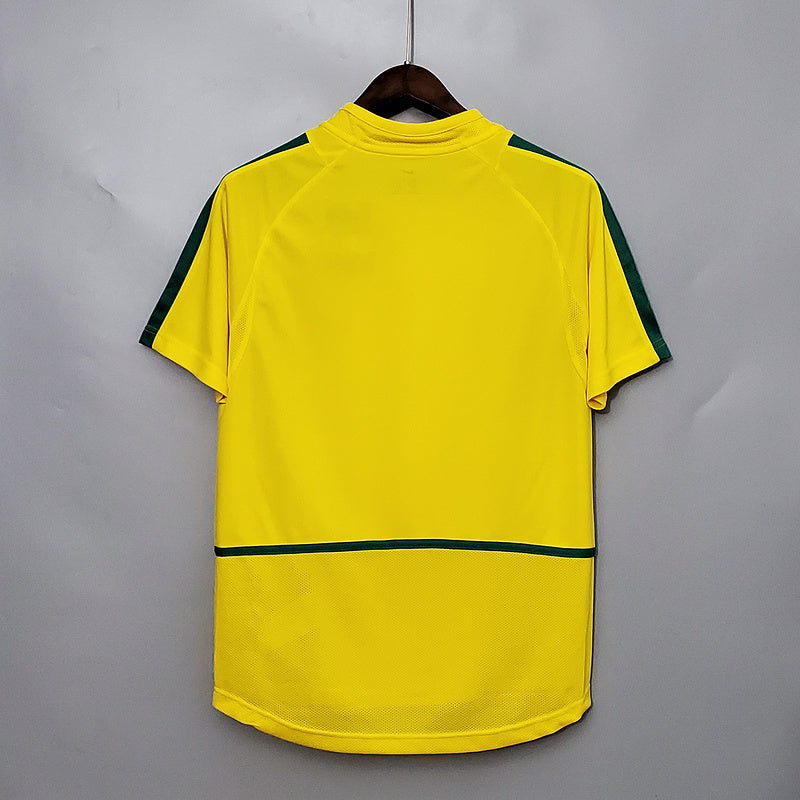 Fodboldtrøje Brasilien Hjemmebanetrøje Retro 2002