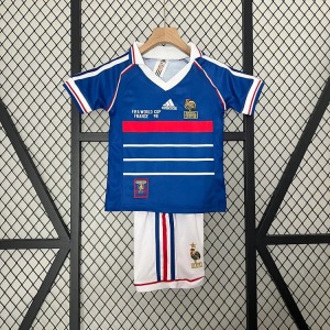 Fodboldtrøje Frankrig Retro 1998 Børn