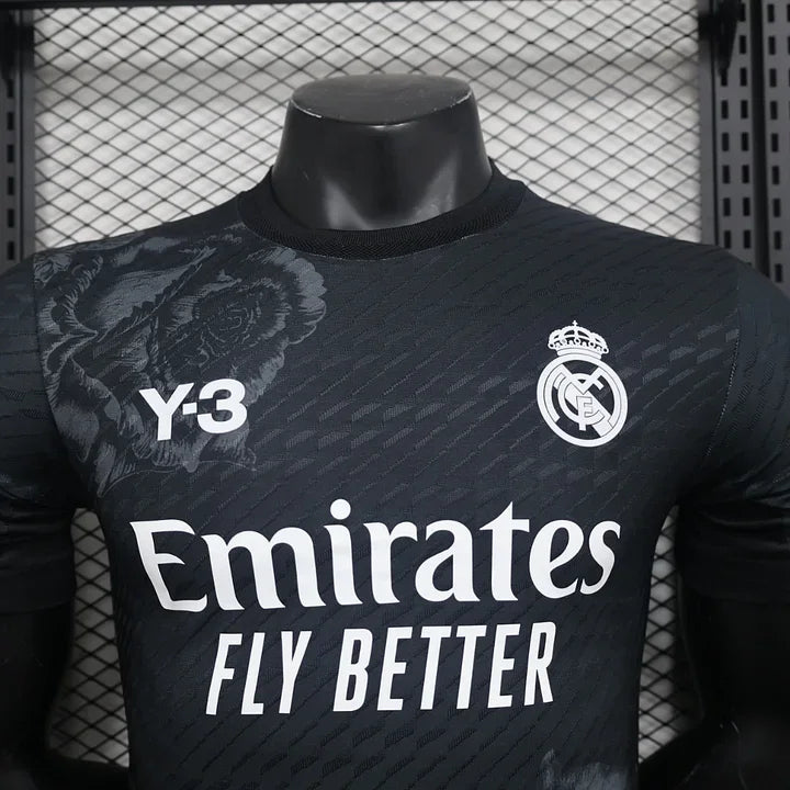Fodboldtrøje Real Madrid Y3 Sort 2024-2025