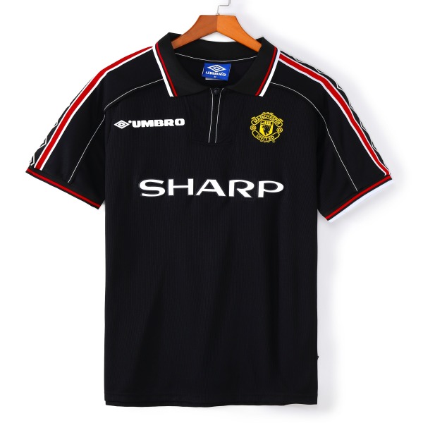 Fodboldtrøje Manchester United Udebanetrøje 1998-1999 Retro