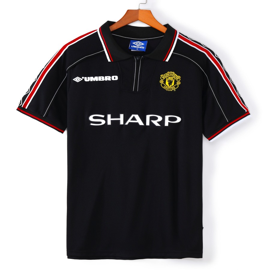 Fodboldtrøje Manchester United Udebanetrøje 1998-1999 Retro