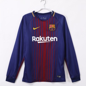 Barcelona Hjemmebanetrøje 2017-2018 Langærmer Retro