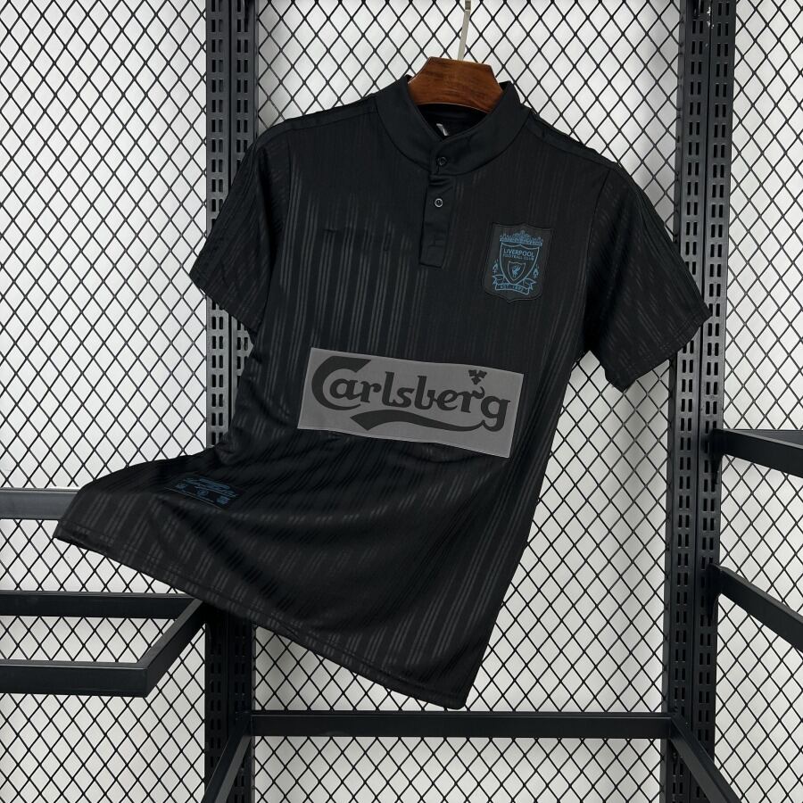 Liverpool 1995 Retro Sort Premium Fodboldtrøje