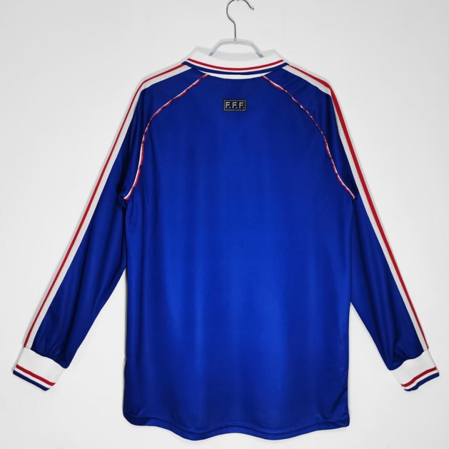 Fodboldtrøje Frankrig Hjemmebanetrøje Retro 1998 Lange Ærmer